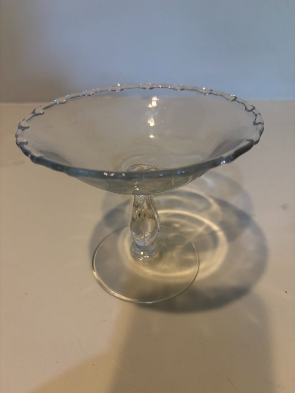ONE FOSTORIA CENTURY CLEAR GLASS CANDY DISH ON PEDESTAL 4-1/2" Tall Great Shape!